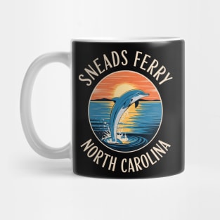 North Carolina Summer Vacation Beach Dolphin Mug